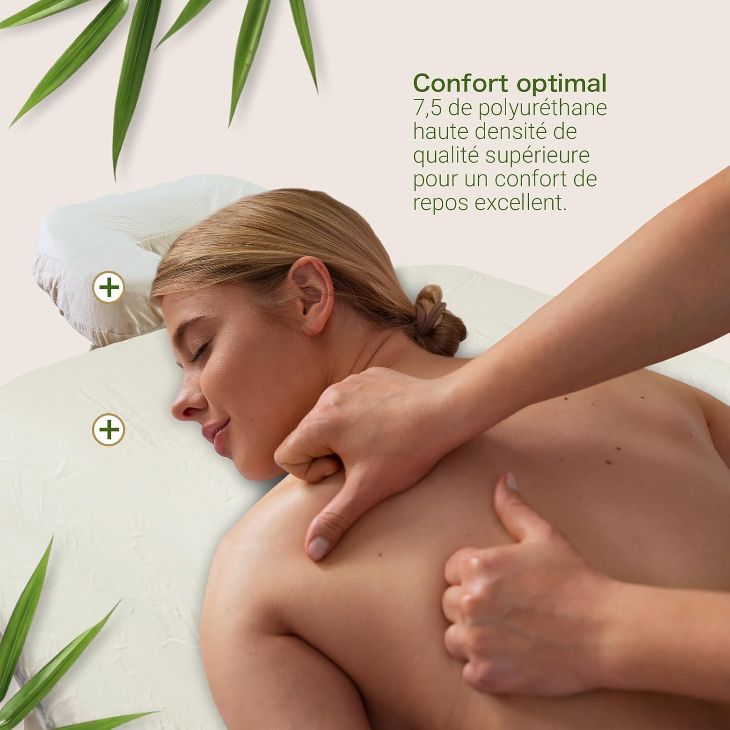 MASSUNDA Comfort Deluxe - Table de Massage Pliante et réglable en Hauteur, Table de Massage Pliable en Bois Massif, Repose-Bras, Coussin de Soutien de Nuque, têtière Ergonomique (Beige) Amazon.fr: Hygiène et Santé – Image 10